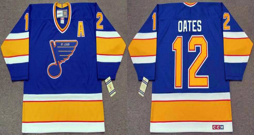 2019 Men St.Louis Blues 12 Oates blue CCM NHL jerseys